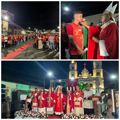 Dom Delson realizou a Celebração de Crisma de 290 fiéis da Matriz do Divino Espírito Santo